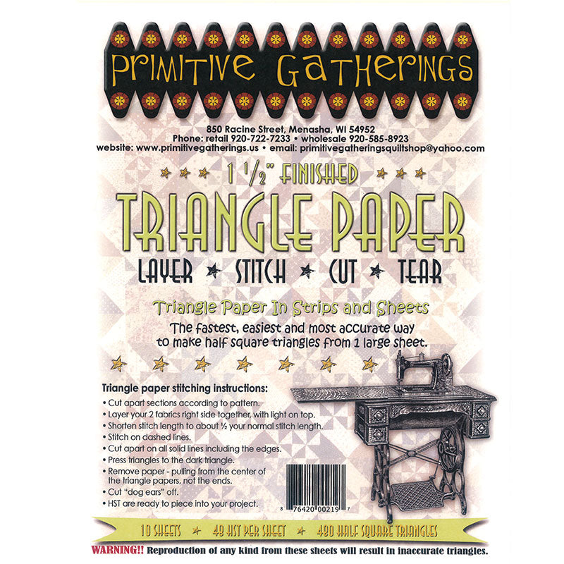 Triangle Paper 1 1/2