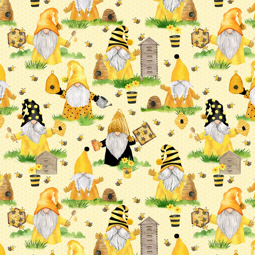 GAIL-CD1849-YELLOW Beekeeper Gnomes