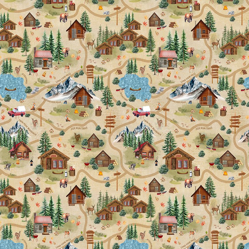 CABIN SCENIC NATURE-CD3476-BEIGE