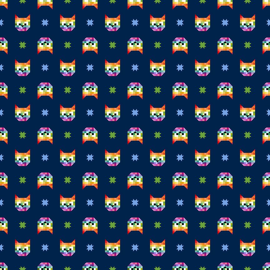 STELLA-DPJ3679 NAVY || LASER CAT