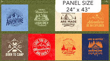 Camping Therapy - 10635-73 - Camping Blocks Panel Multi