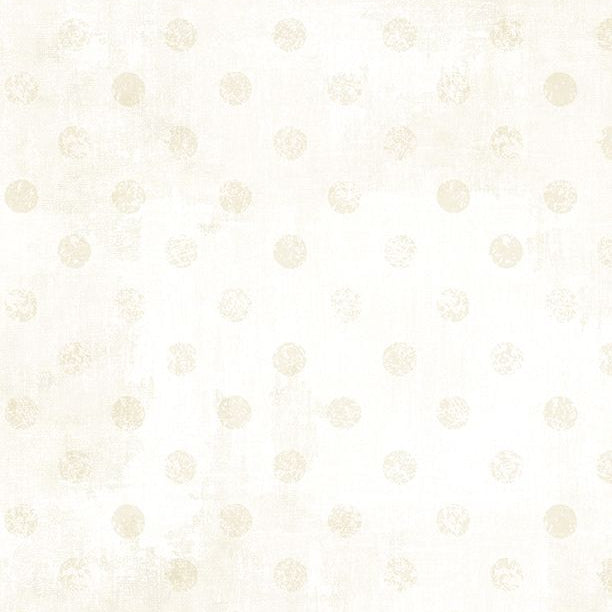 White background with small beige dots