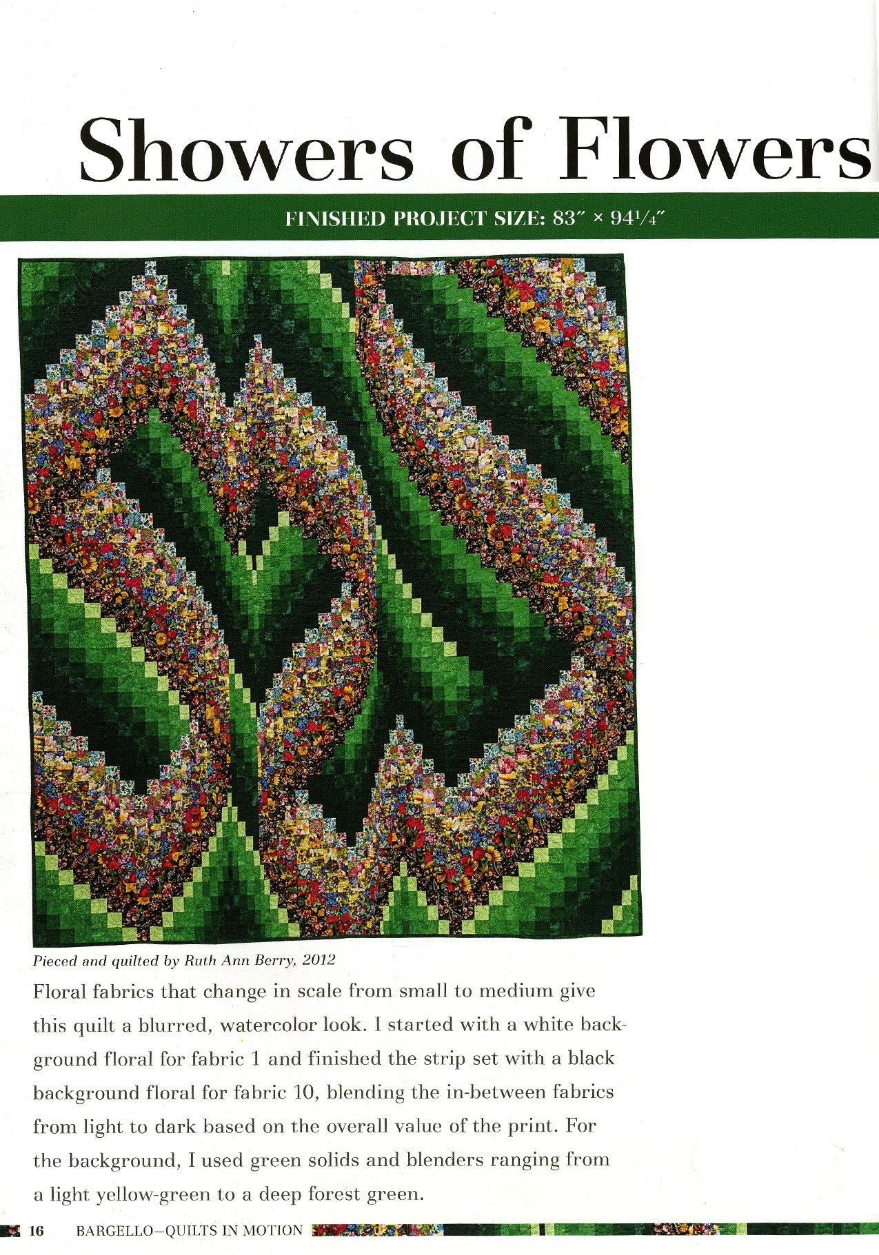11024 Bargello Quilts In Motion