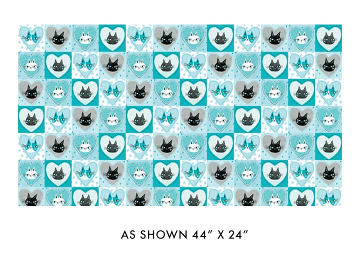 1316381B - Cats & Hearts Turquoise