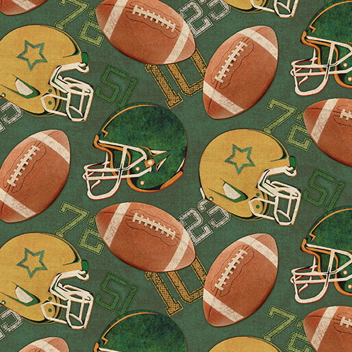 Touchdown | Football Season Green/Multi | 16837-44