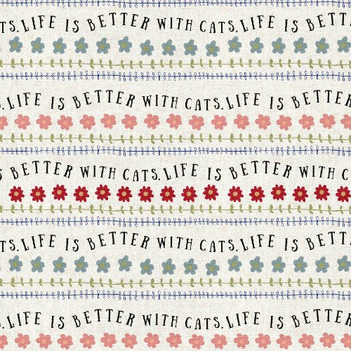 Every Home Every Cat || Life is Better Stripe || Beige
