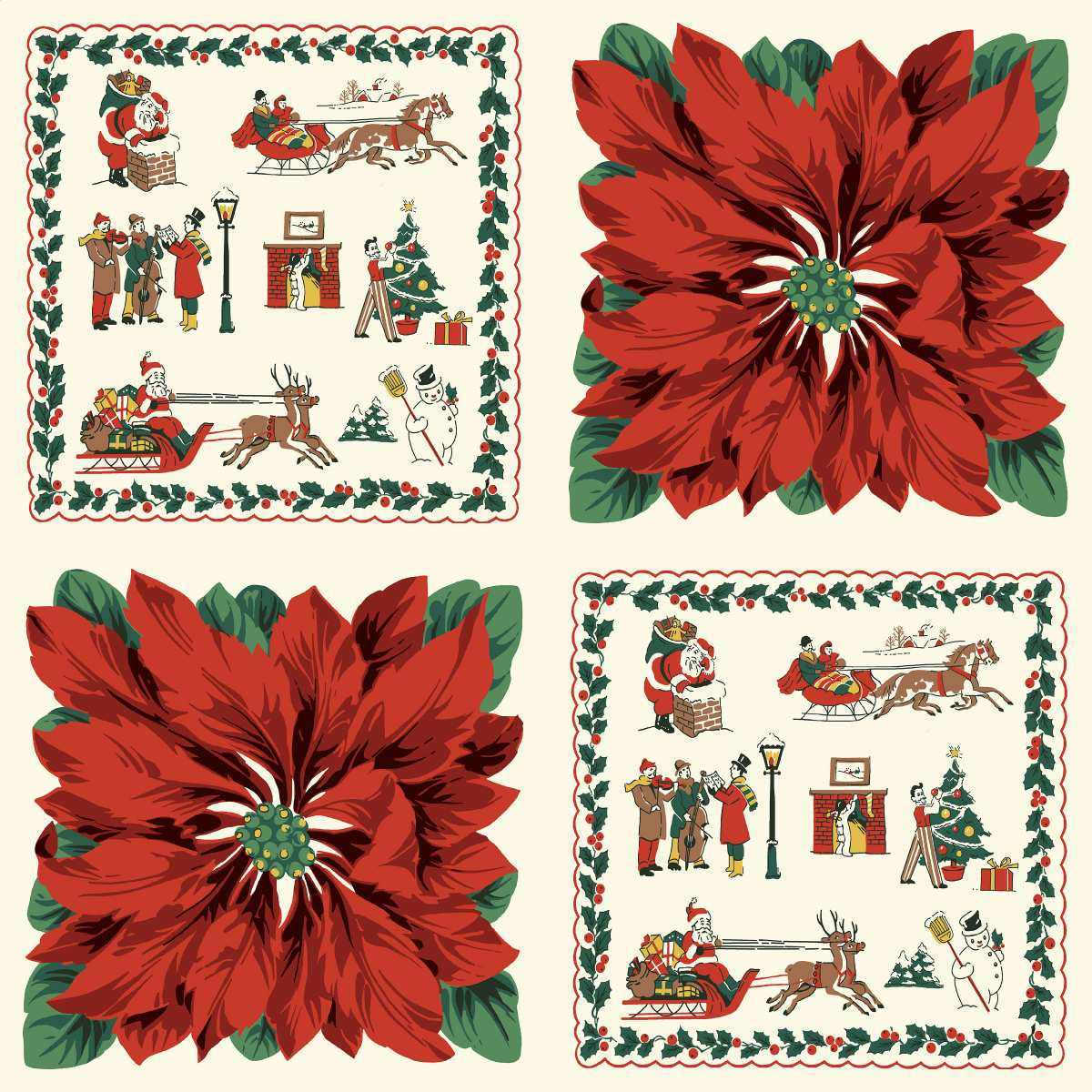 2662B-68 Multi || Greetings at Christmastide
