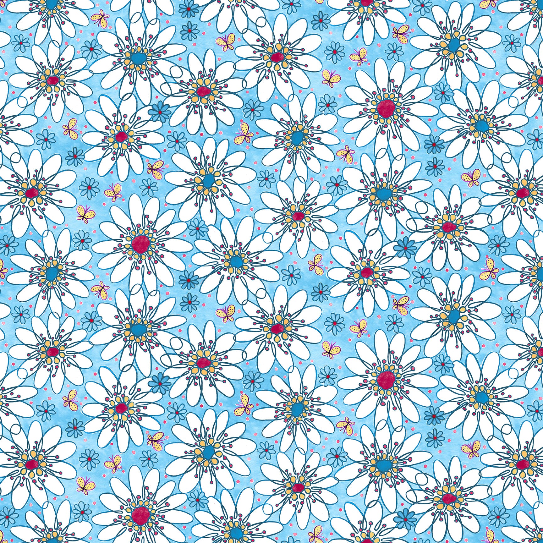 2870-70 Blue ||Whimsy Daisical II