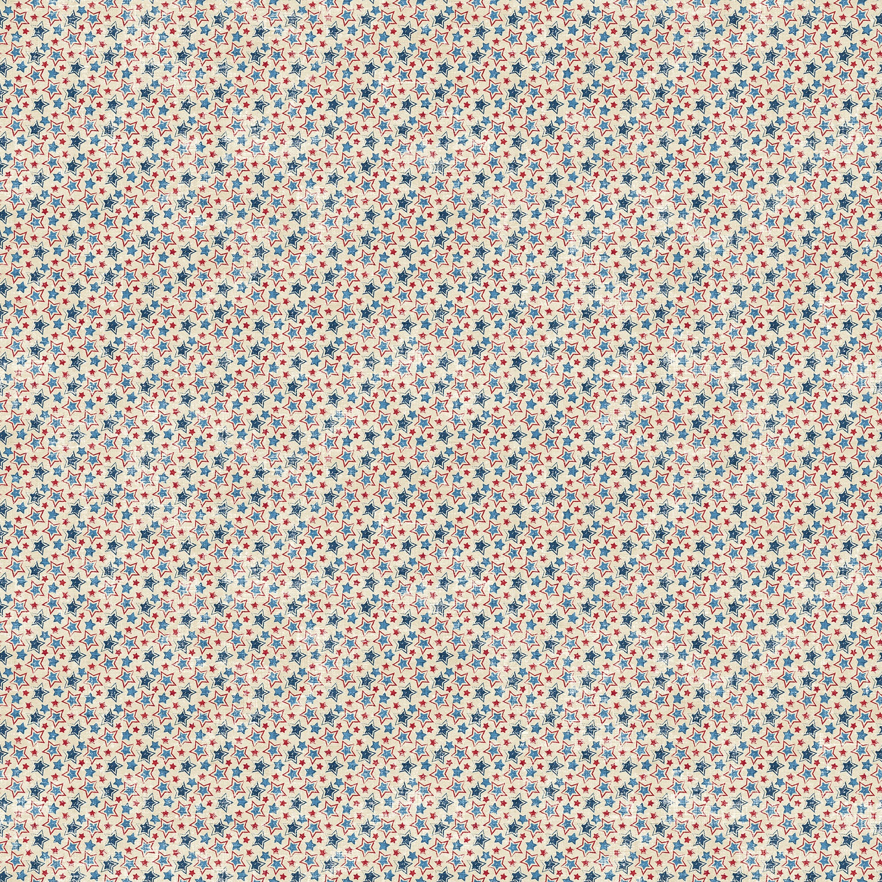 American Heartland - Multi Star Toss Cream Multi - 28735-11