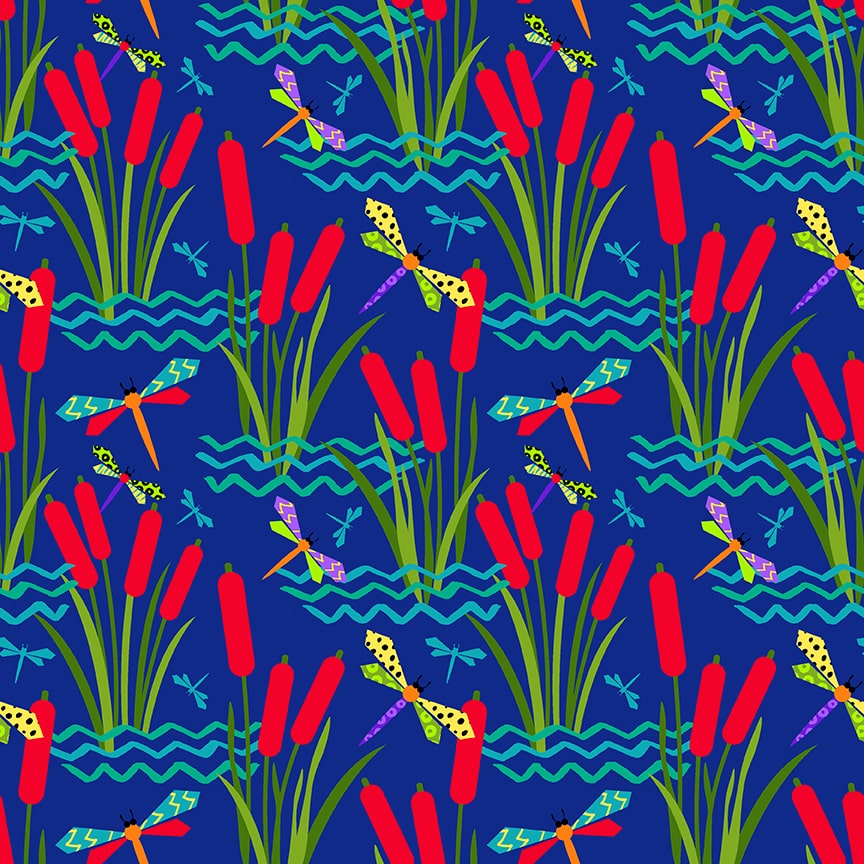 2967-77 Dk. Blue ||Pond Life