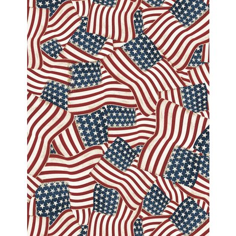 3078-6631-234 - 108" Founding Glory - Packed Flags Multi