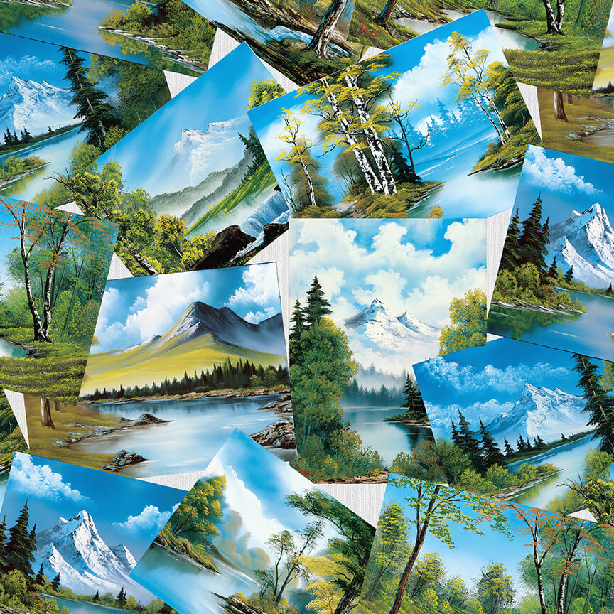 5426-76 Multi - Tossed Canvas || The Joy of Painting