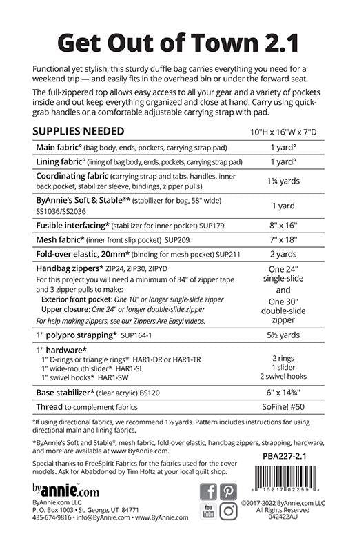 Get Out of Town Duffle 2.1 PBA227-21