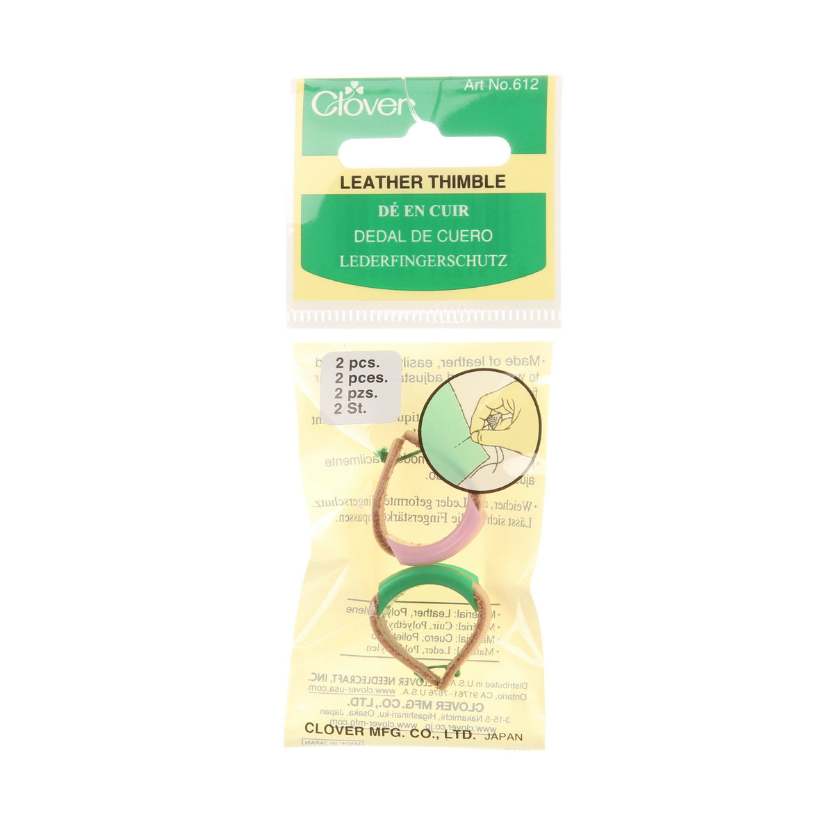 Clover Leather Thimbles – 2 Pack