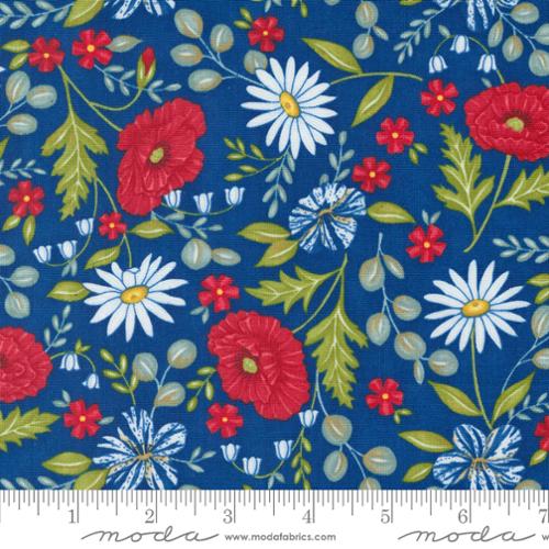 56110 12 Red White Bloom Midnight Blue
