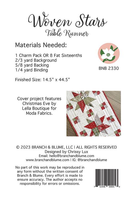 BNB 2330 Woven Stars Table Runner