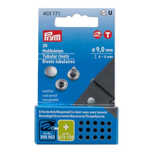 Tubular Rivets 9mm 20ct