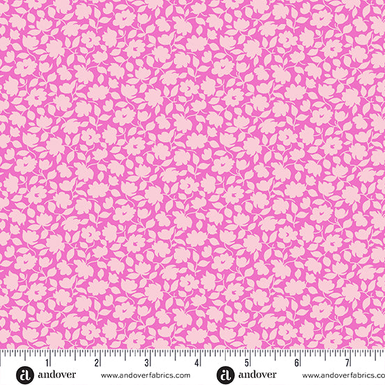 A-003-E Plain and Simple by Andover Fabrics Silhouette Fuchia