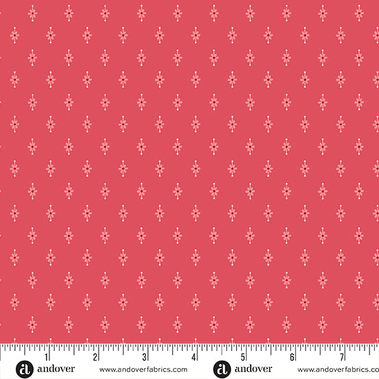 A-007-R Plain and Simple by Andover Fabrics Flower Pin Red