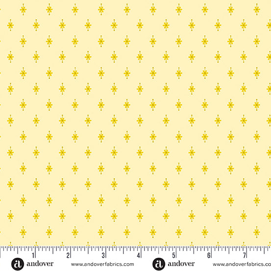 A-007-Y Plain and Simple by Andover Fabrics Flower Pin Sunshine