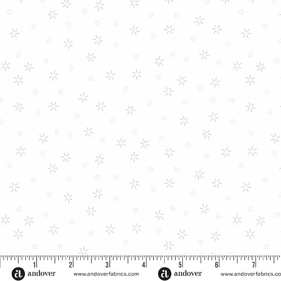 A-008-L Plain and Simple by Andover Fabrics Blossoms Porcelain