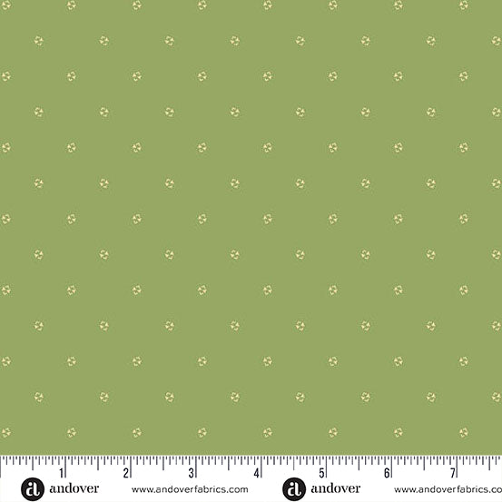 A-1261-G Little Gems by Andover Fabrics Bow Ties Sage