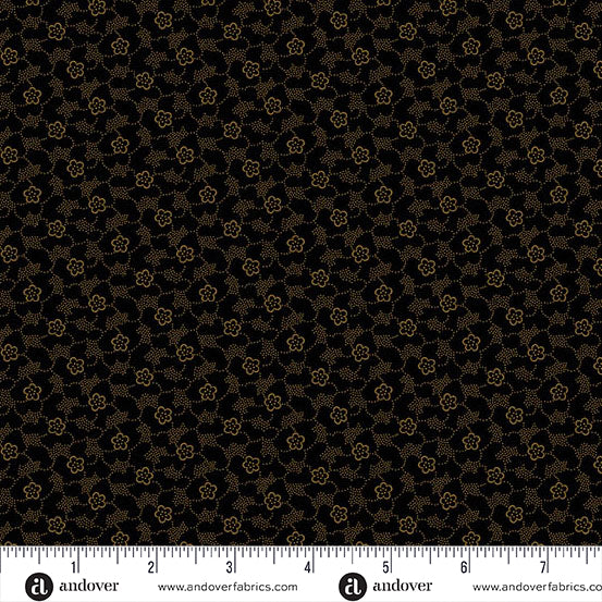 A-1265-K Espresso by Andover Fabrics dot floral