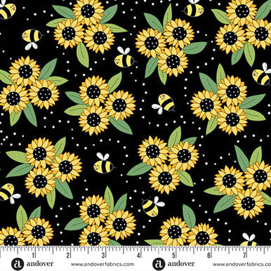 A-1575-K || Sunny Honey || Sunny Bouquet Black
