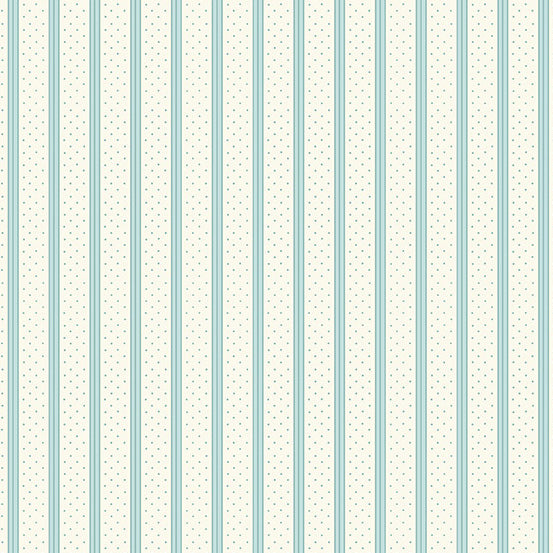 A-407-T Welcome Spring by Andover Fabrics Ribbon Stripe Teal