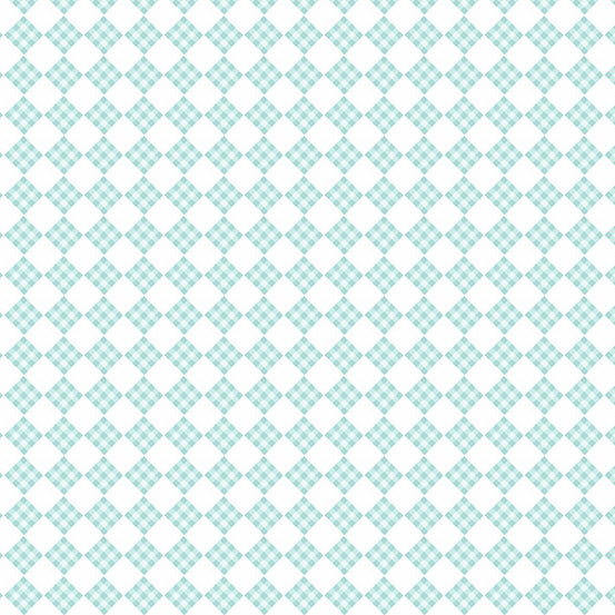A-409-T Welcome Spring by Andover Fabrics Plaid Teal