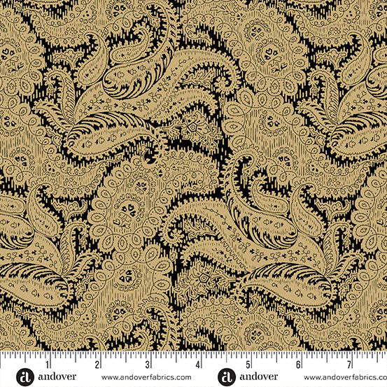 A-5312-K CAROLINA BY JO MORTON Broad Damask Black