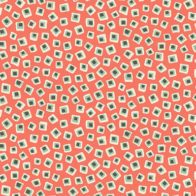 A-754-O || Poppies || Square in Square Orange
