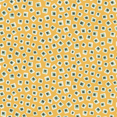 A-754-Y || Poppies || Square in Square Yellow
