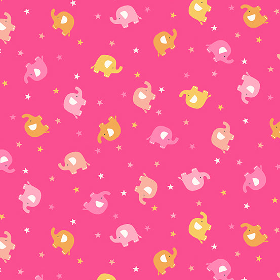 TP-2603-P In The Jungle by Makower UK Ellie Scatter Pink