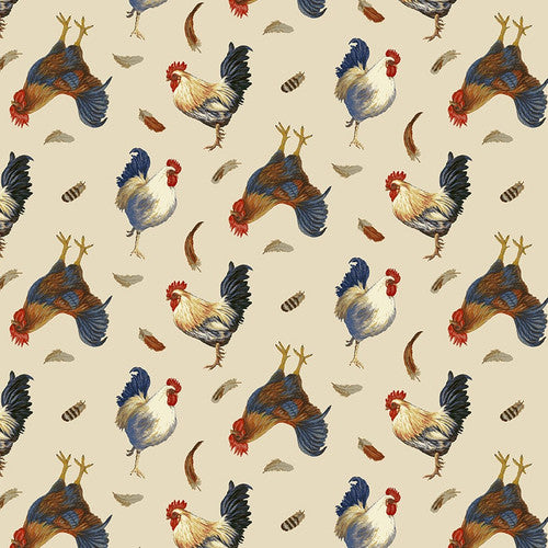 7409-43 Cream/Multi|| The Chicken Club