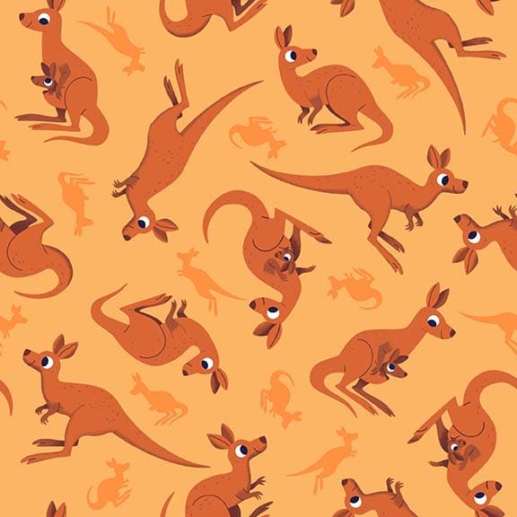 8084-33 Orange - Kangaroos || Aussie Oz-Born