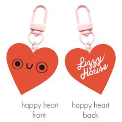 LHFVZ003 Zipper Gltr Charm Happy Heart