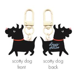 LHFVZ005 Zipper Gltr Charm Scotty Dog