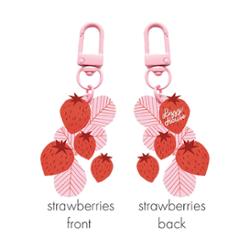 LHFVZ002 Zipper Gltr Charm Strawberry Bo