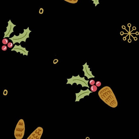 A-174-MK || Bird Humbug || Pine Cones | Midnight