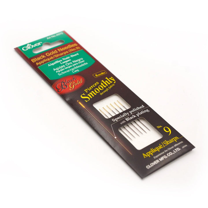 Clover Black Gold Needles packaging on a white background