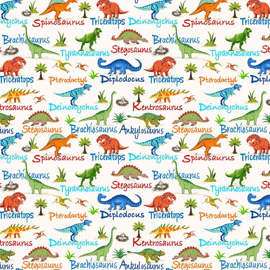 DINO-CD3847 CREAM Mini Dinosaurs and Names