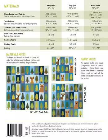EH 071 Lookout Quilt Pattern