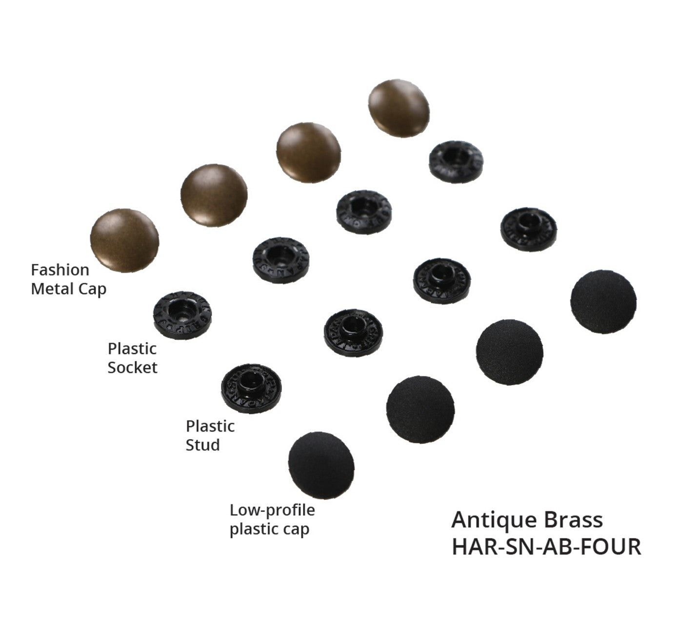 By Annie Tool Free Snaps - Antique Brass