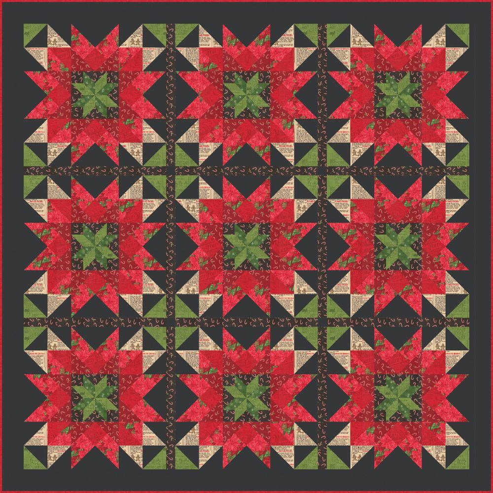 Holiday Flora Quilt Kit- Dark Version