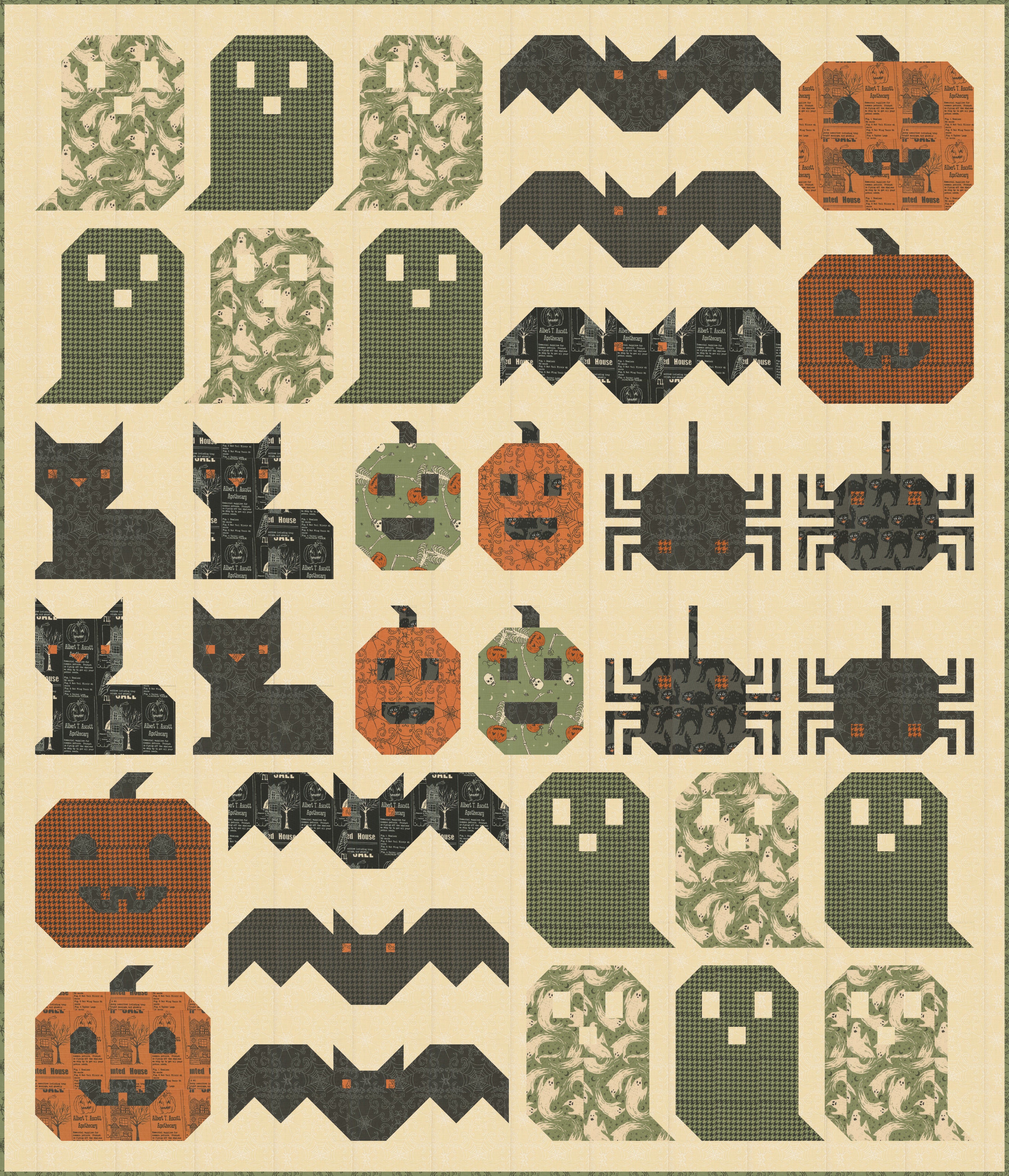 Cheater Quilt Top Halloween #1