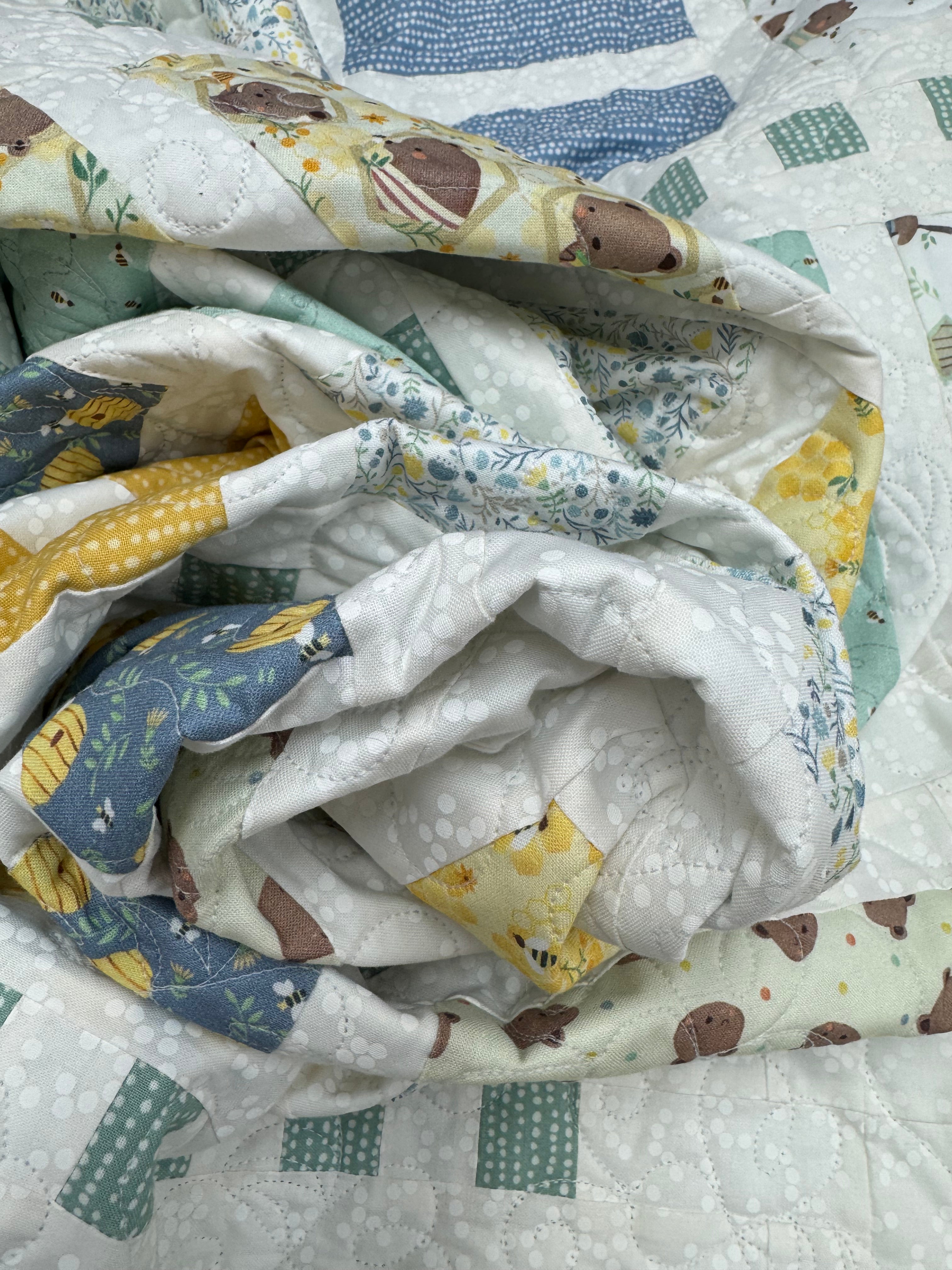 Weavers Cottage Quilt Kit featuring Honey Bear