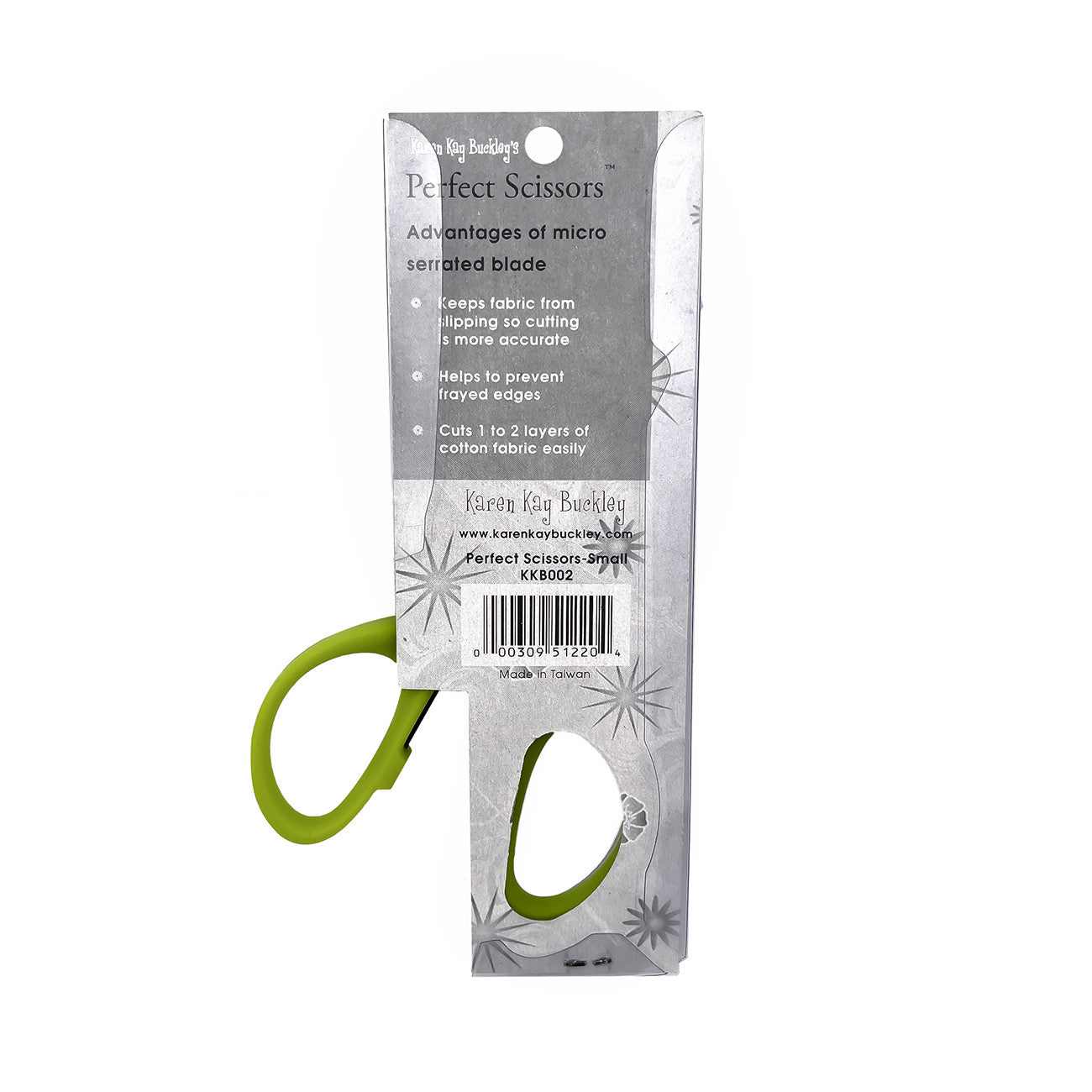 Perfect Scissors Green 4-3/16in Small Micro-Serrated Non-Slip Blade # KKBPSS