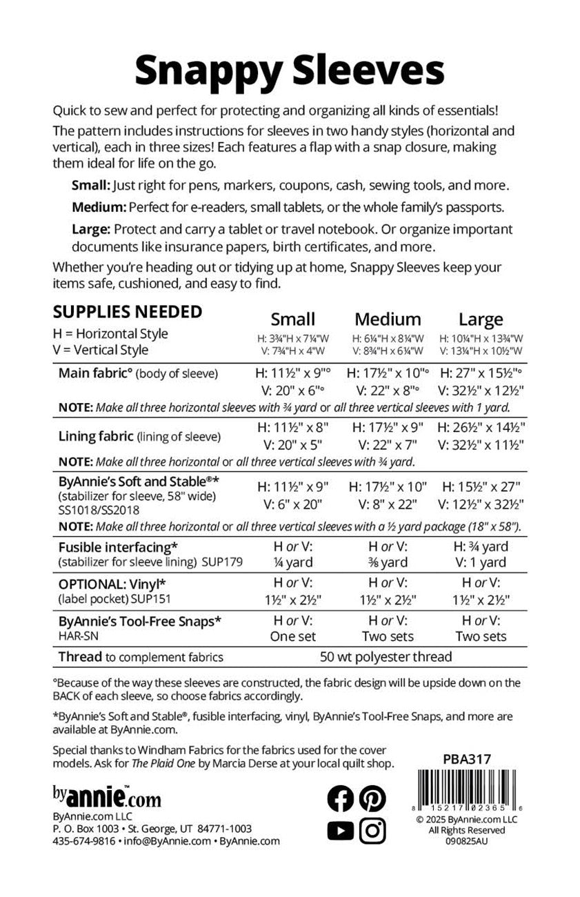 Snappy Sleeves PBA317