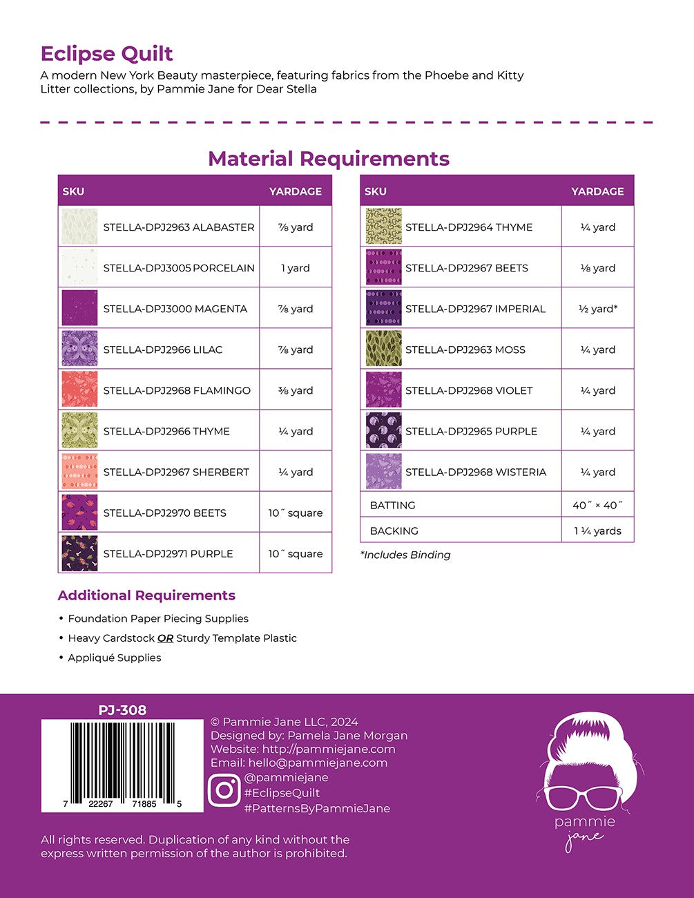 Eclipse Quilt  #308 - Pammie Jane